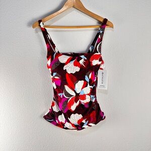 Athleta Square Neck Bra Cup Tankini Sz‎ 36 B/C